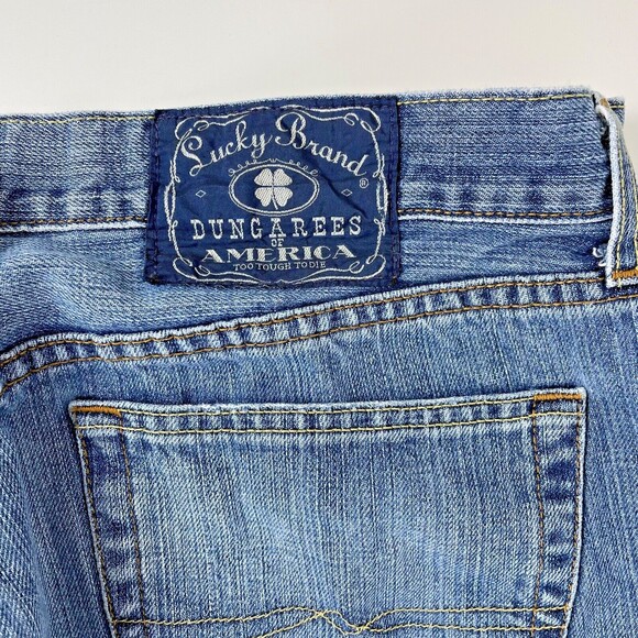 Y2K Lucky Brand Dungarees Loose Medium Wash Bootcut Jeans Mexico Men's 38 Short - Picture 4 of 6